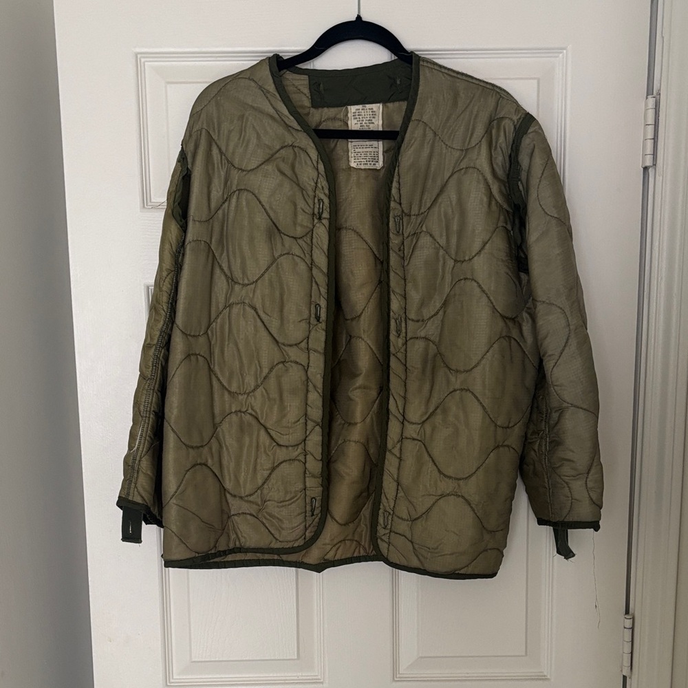 Olive Green Quilted Liner Jacket - Women